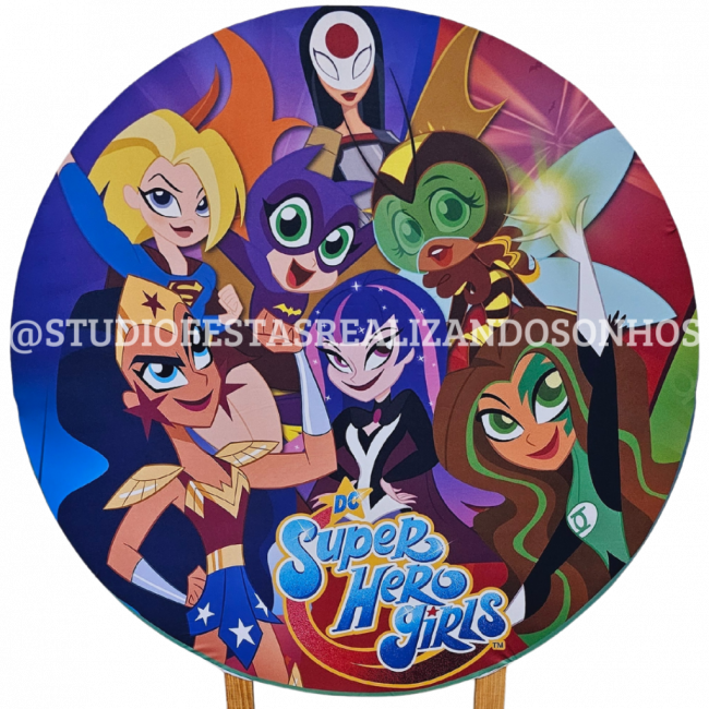 TECIDO REDONDO SUPER HERO GIRLS 1