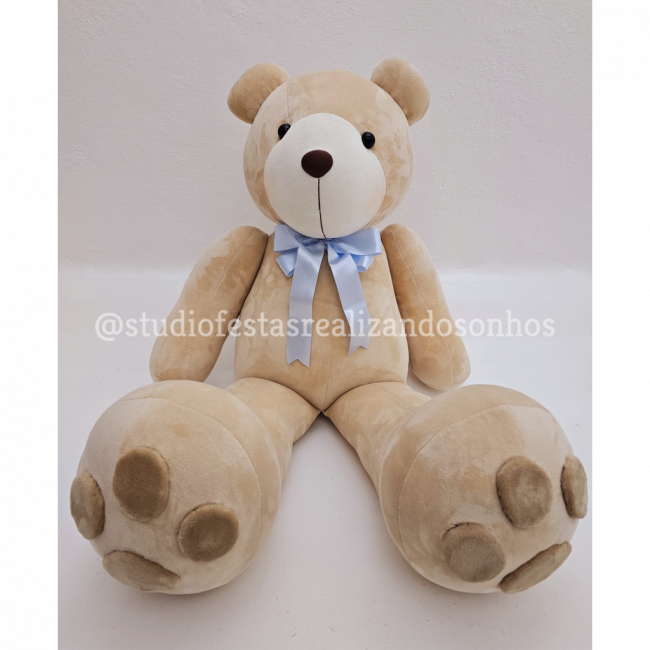 URSO PELUCIA 1M AZUL BEBE