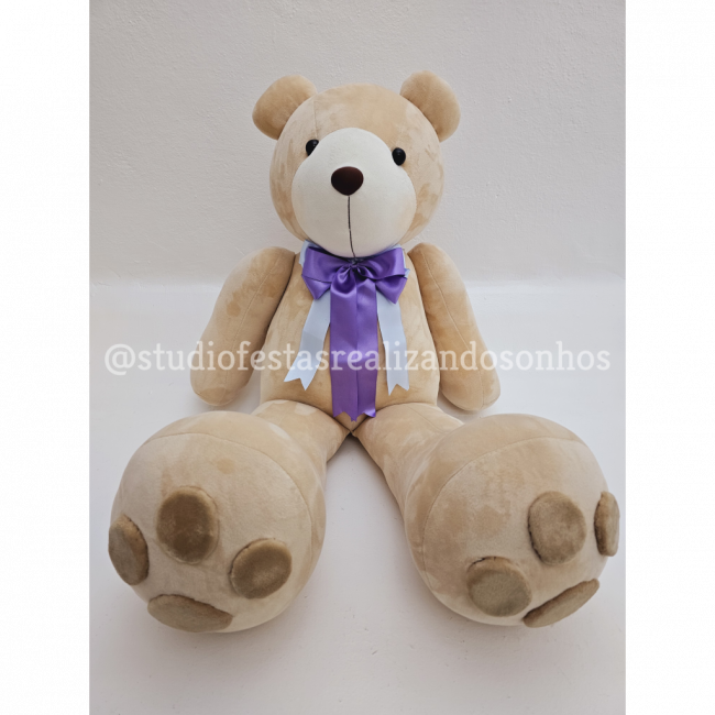 URSO PELUCIA 1M LILAS E AZUL