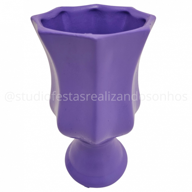 VASO ACRE CERÂMICA G ROXO CLARO