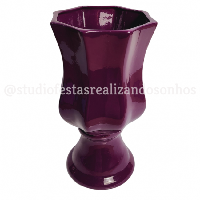 VASO ACRE CERÂMICA G ROXO