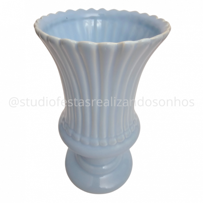 VASO ESPANHA CERÂMICA G AZUL BEBÊ