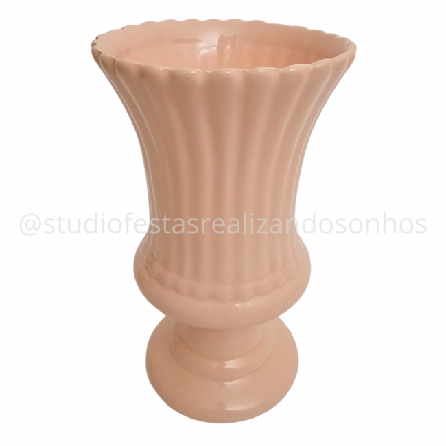 VASO ESPANHA CERÂMICA G ROSA BEBÊ