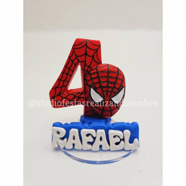 VELA DE BISCUIT HOMEM ARANHA