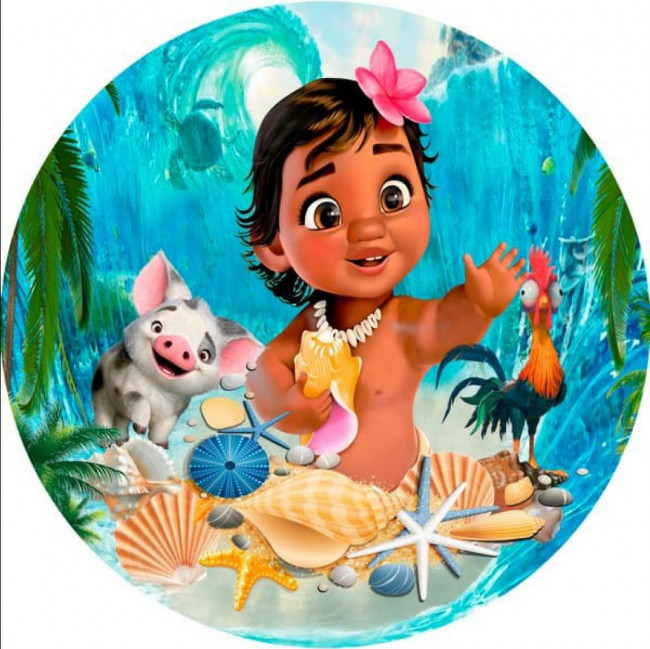 PAINEL SUBLIMADO MOANA BABY