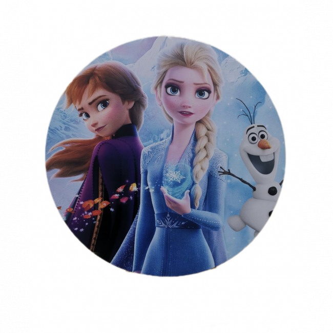 Painel + Tecido Sublimado Redondo Frozen