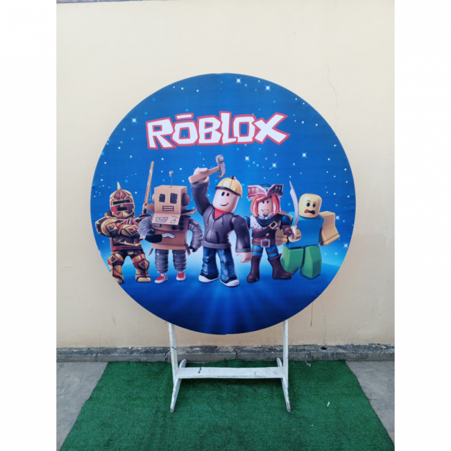 Painel redondo+ tecido Reblox