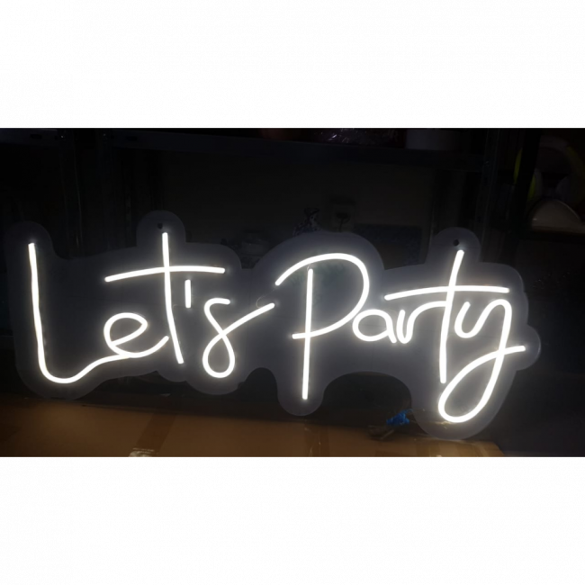 Letreiro Lets Party Led