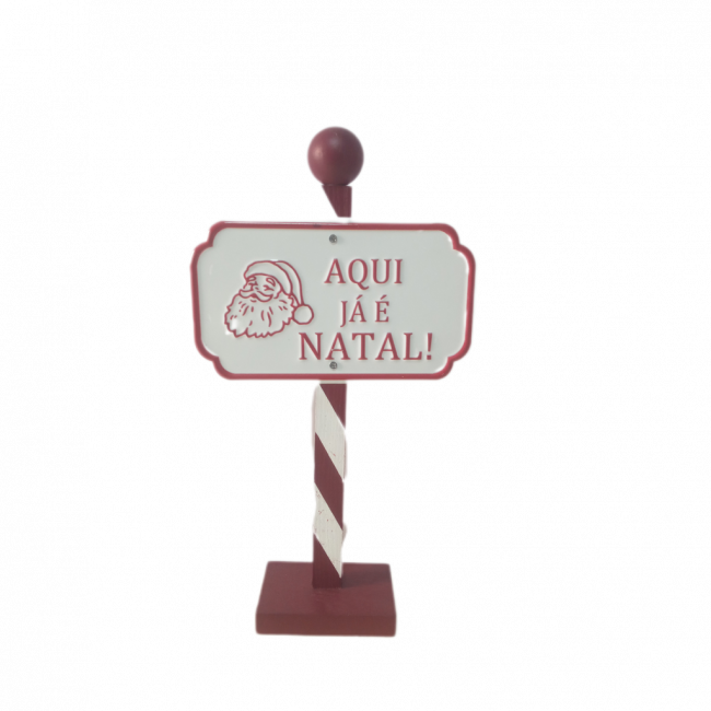 Placa Aqui Já é Natal