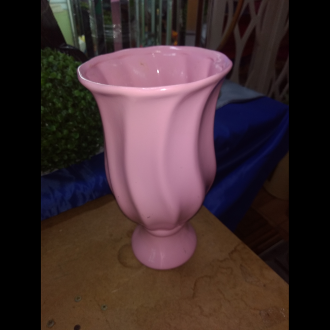 vaso rosa porcelana medio