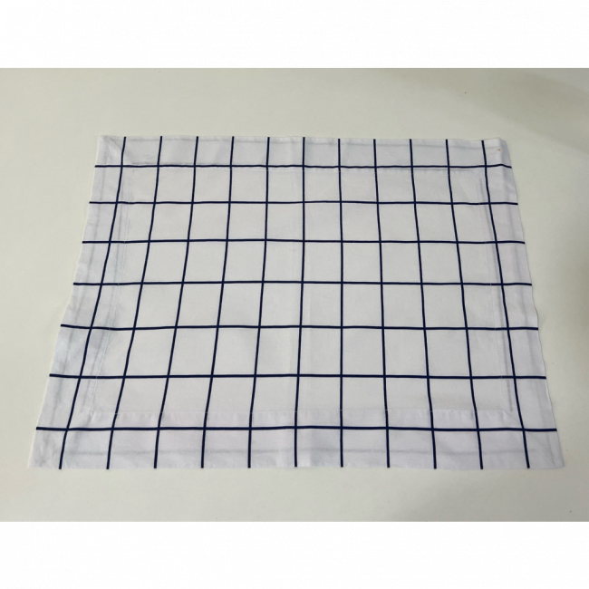 Jogo americano xadrez azul grid