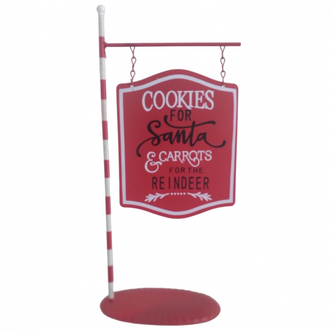 PLACA COOKIES FOR SANTA - METAL