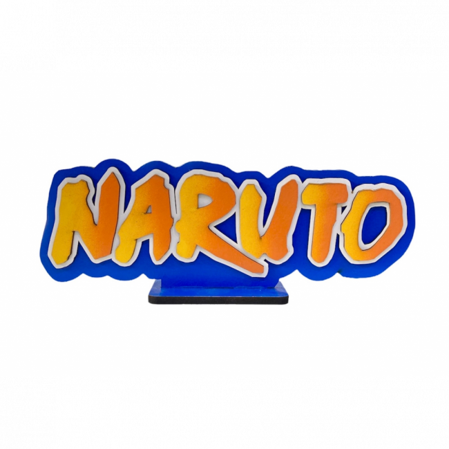 PLACA PALAVRA NARUTO