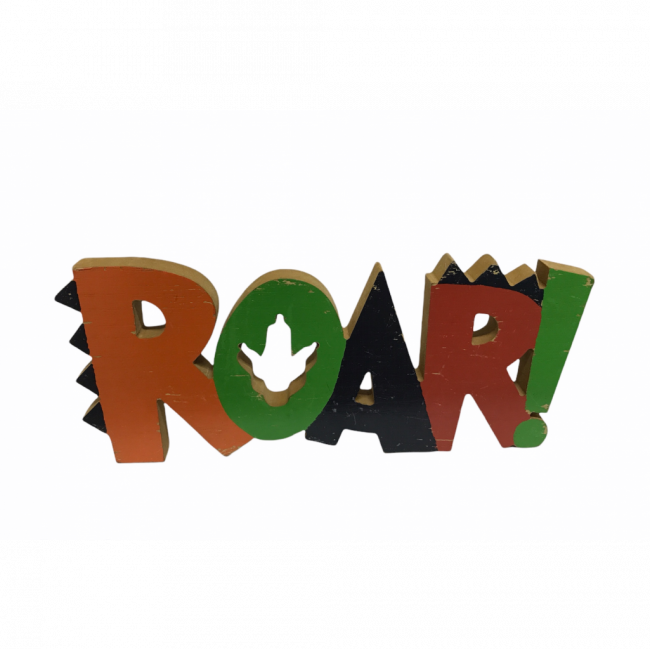 PLACA ROAR - DINOSSAURO