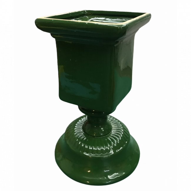 TAÇA QUADRADA VERDE ESCURO