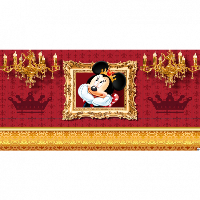 Painel Minnie realeza vermelha