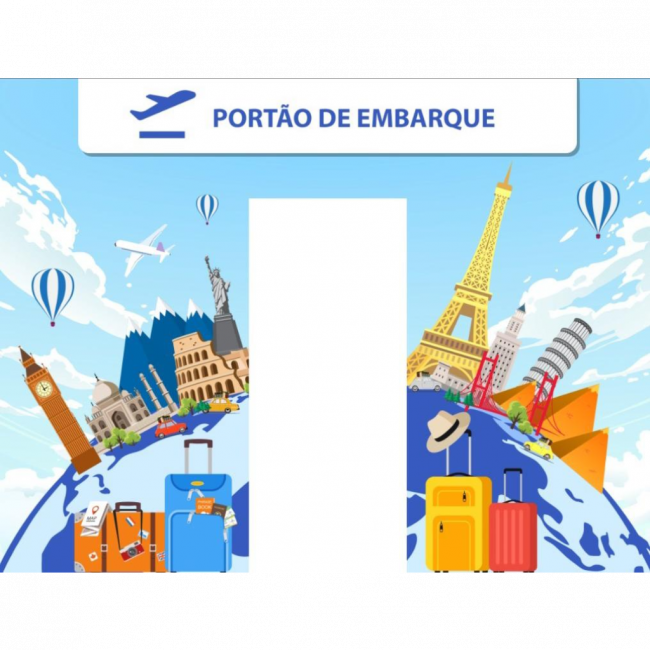 Painel portal embarque - com estrutura