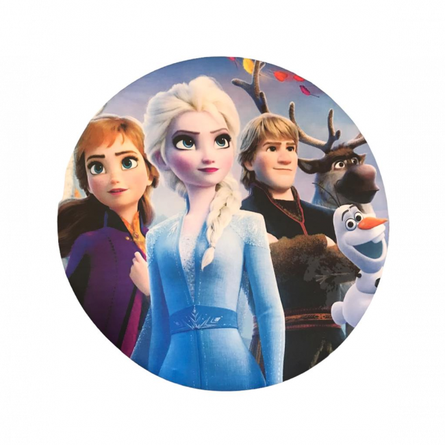 Painel redondo de tecido Frozen