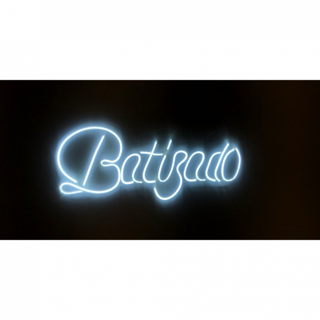 LUMINOSO BATIZADO NEON LED BRANCO FRIO  (44C X 18A)