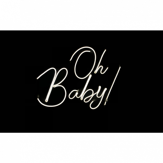 LUMINOSO OH BABY! NEON LED  BRANCO QUENTE (42A x 50C)