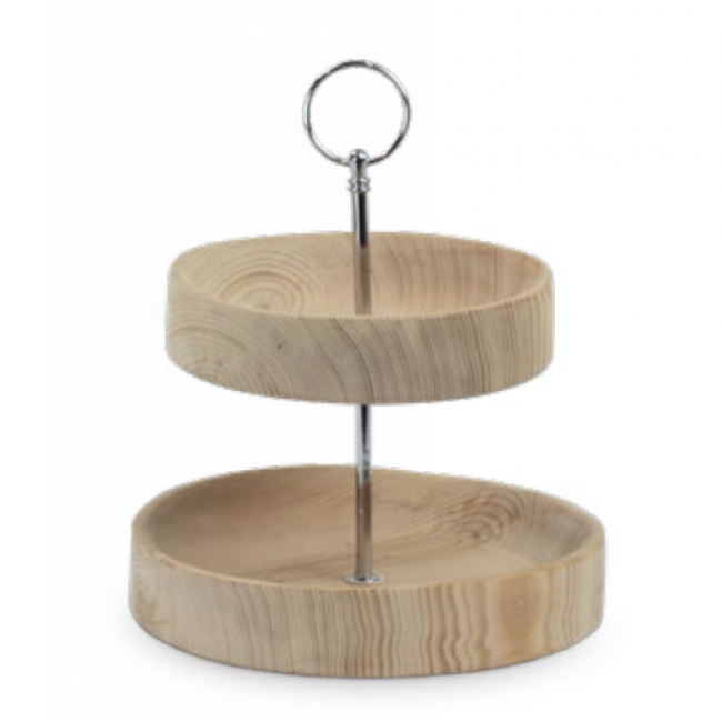 SUPORTE DUPLO MADEIRA PINUS (20D X 27A)