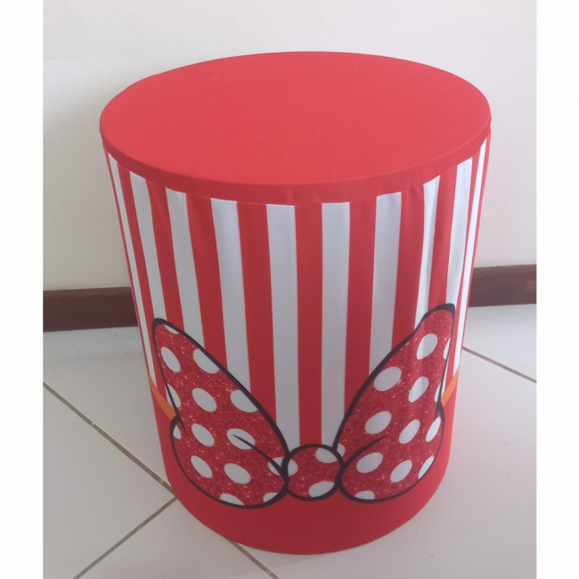 Capa de Cilindro Minnie Vermelha 45 X 38