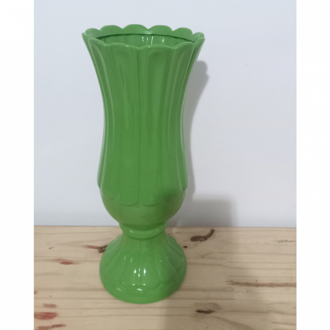 Cerâmica vaso rainha / taça flor verde G