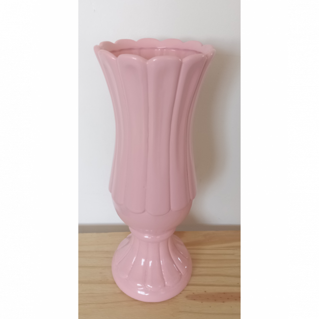 Cerâmica vaso rainha / taça flor rosa G