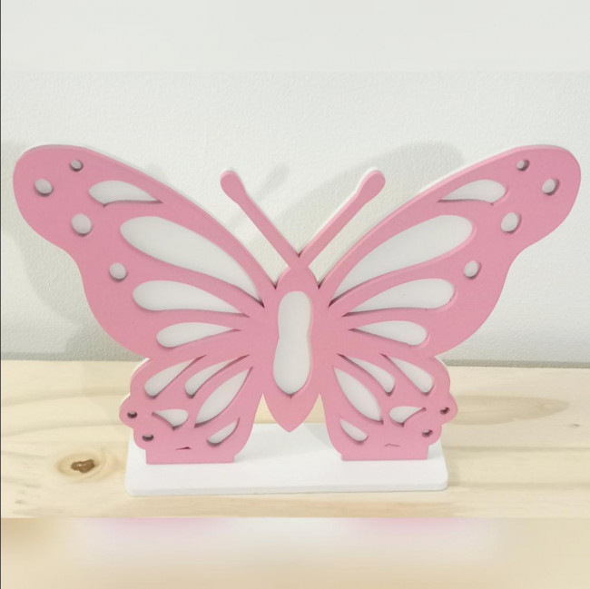 Temático Jardim - Borboleta 3D Rosa