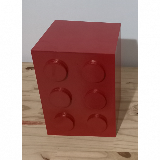 Temático- Cubo lego vermelho