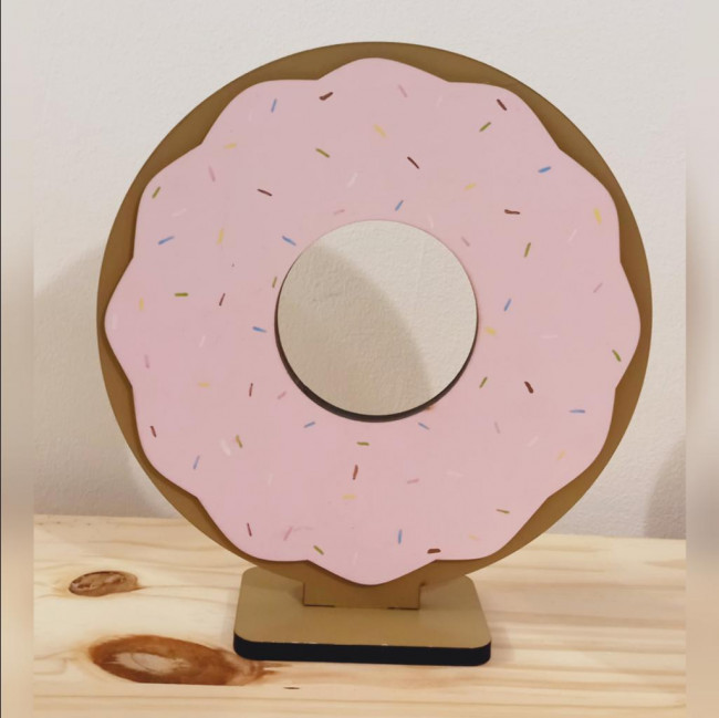 Temático Confeitaria -Donuts MDF Rosa