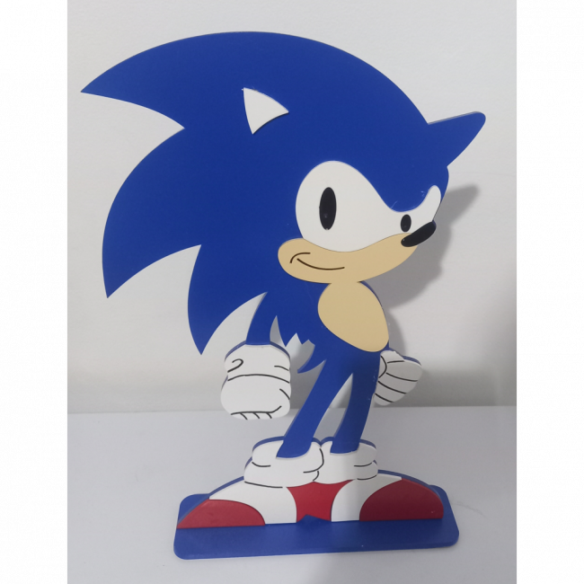 Temático Sonic - Personagem Sonic em MDF