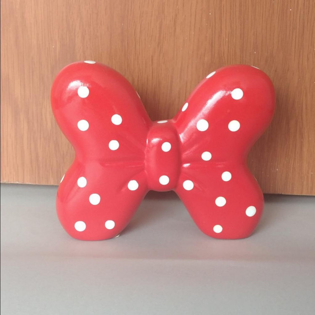 LAÇO MINNIE VERMELHO COM BOLINHAS BRANCAS