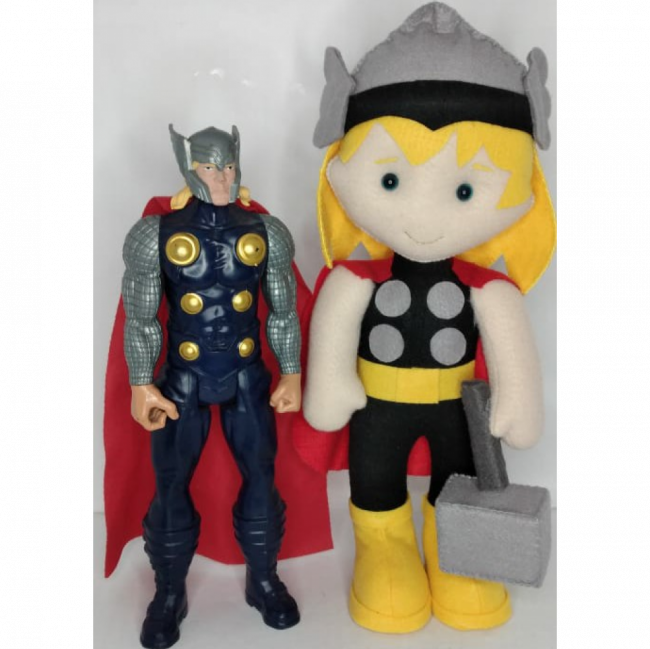 BONECO ARTICULADO DE PLASTICO THOR VINGADORES