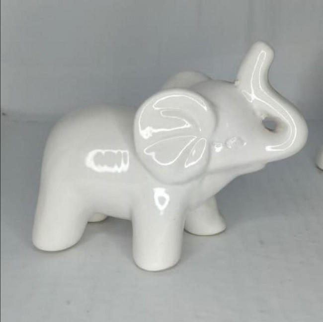 ELEFANTE DE LOUÇA BRANCO