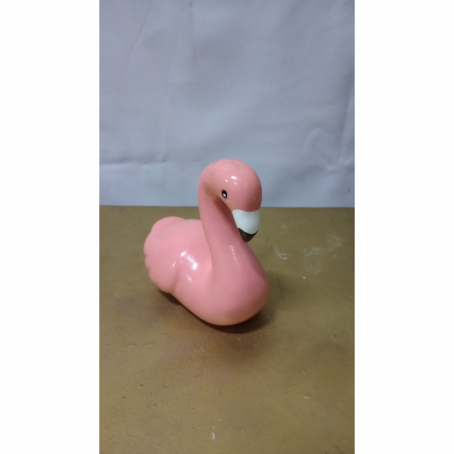 FLAMINGO DE LOUÇA ROSA CLARO M