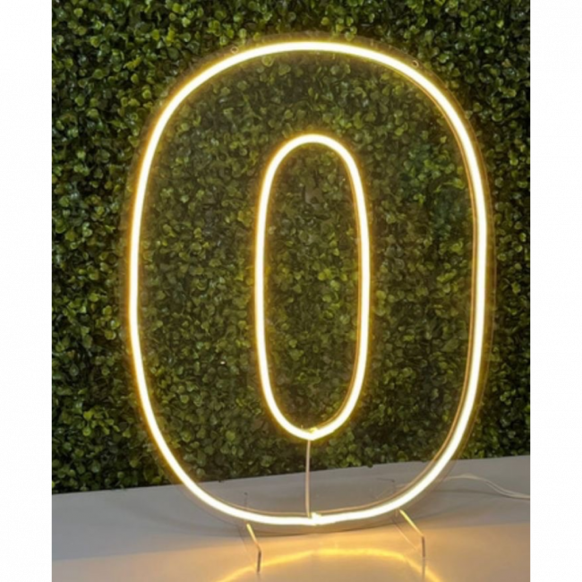 LETREIRO NEON  LED NUMERO 0(60 cm)