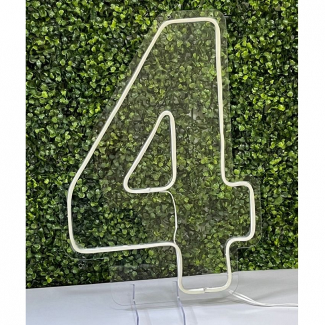 LETREIRO NEON  LED NUMERO 4( 60 cm)