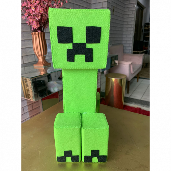 PERSONAGEM CREEPER MINECRAFT DE FELTRO