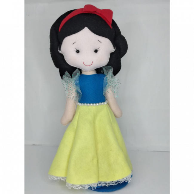 PERSONAGEM DE FELTRO BRANCA DE NEVE PRINCESAS