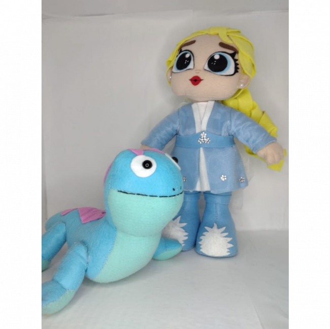 PERSONAGEM DE FELTRO BRUNI (A SALAMANDRA) FROZEN