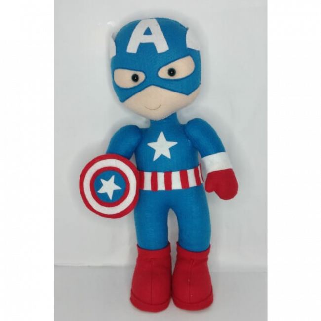 PERSONAGEM DE FELTRO CAPITÃO AMERICA VINGADORES