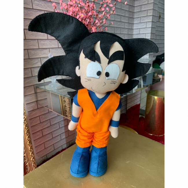 PERSONAGEM GOKU DRAGON BALL Z DE FELTRO