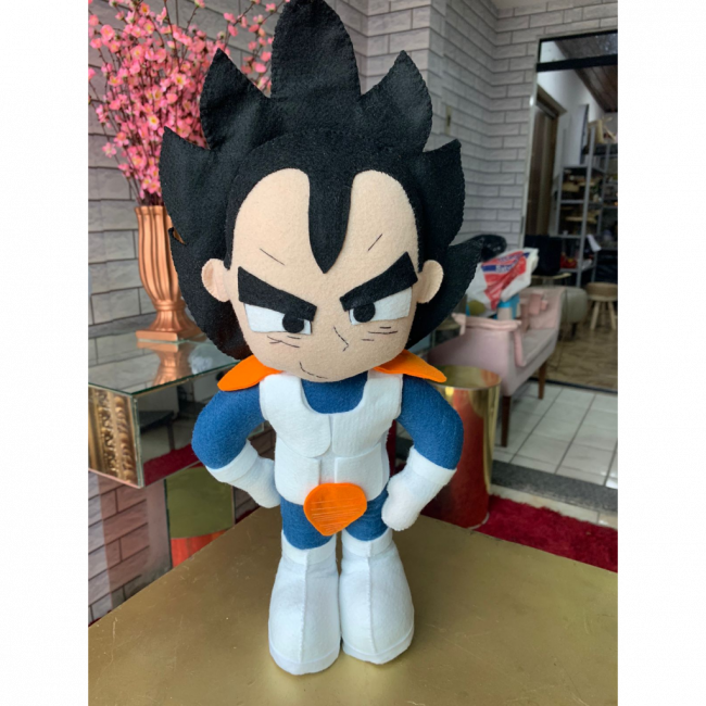 PERSONAGEM VEGETA DRAGON BALL Z DE FELTRO