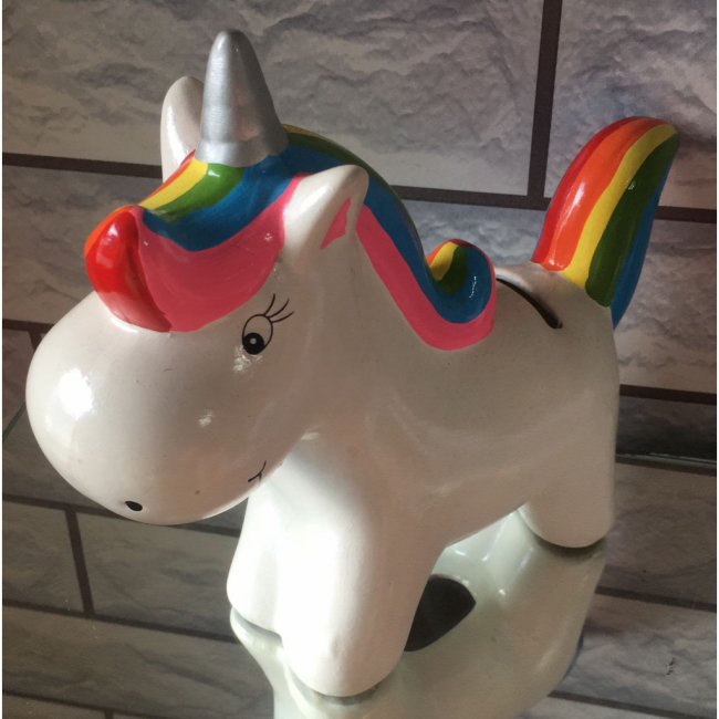 UNICORNIO DECORATIVO DE LOUÇA