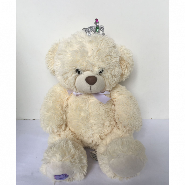 URSO DE PELUCIA COM COROA (M)