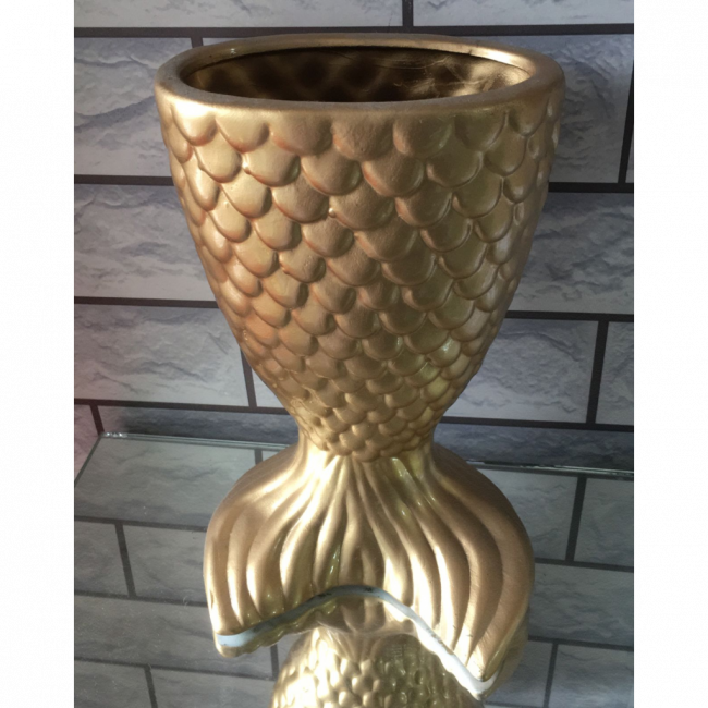 VASO SEREIA DOURADO M