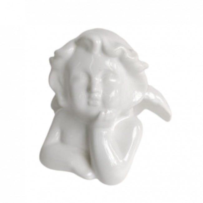 ANJO CERÂMICA BRANCO BUSTO