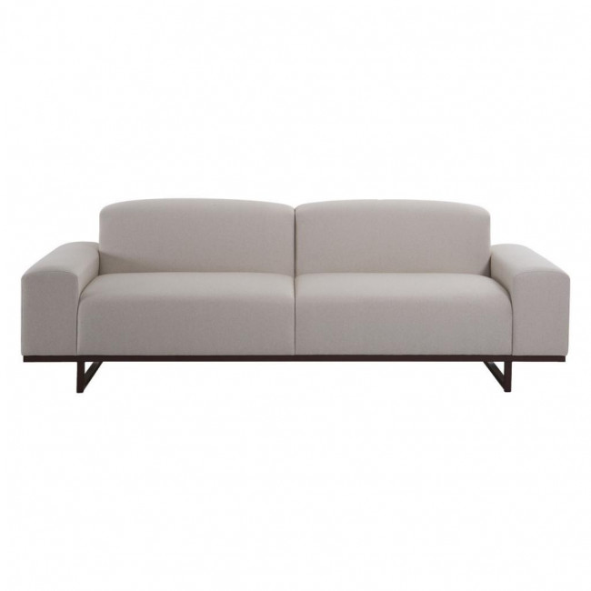 SOFA ANTONIETA LINHO PÉ MARROM 2,5M