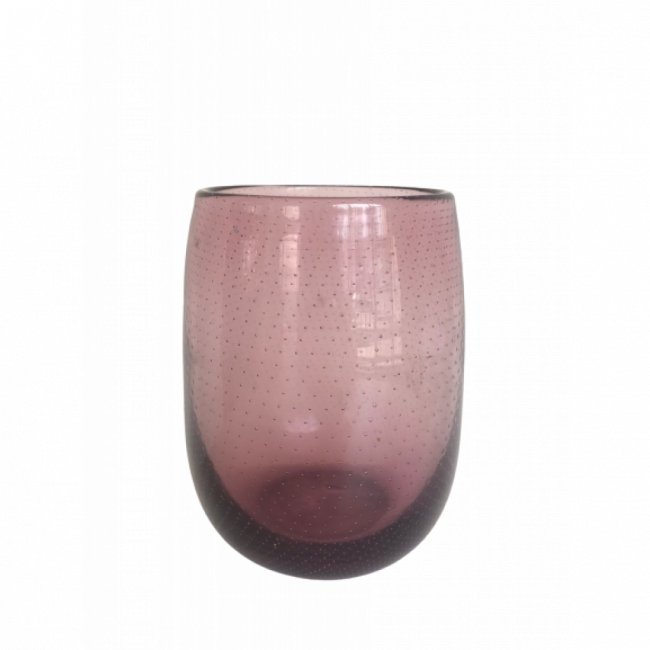 VASO VIDRO ROXO CLARO G